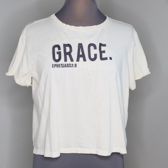 SWEET SOUL Clothing Co. GRACE crop t-shirt SIZE LARGE Emdroidered - Picture 1 of 4